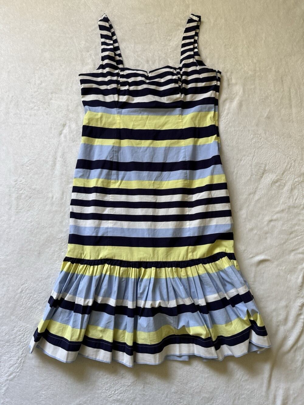 Anthropologie Maeve Sleeveless Square-Neck Flutter-Hem Midi Dress Size Large NWT